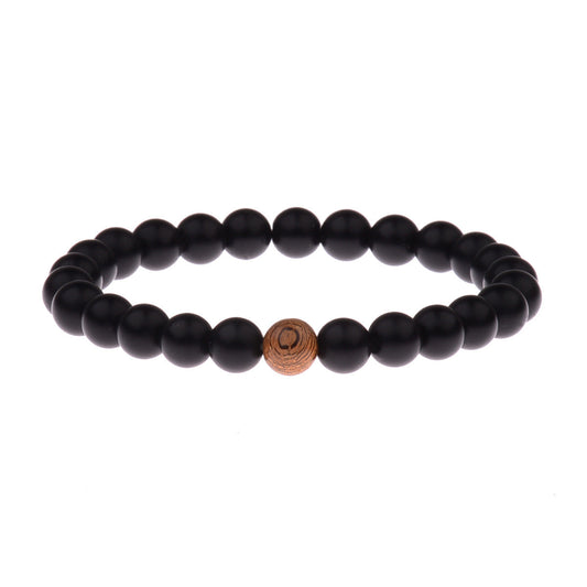 Natural stone couple distance bracelet