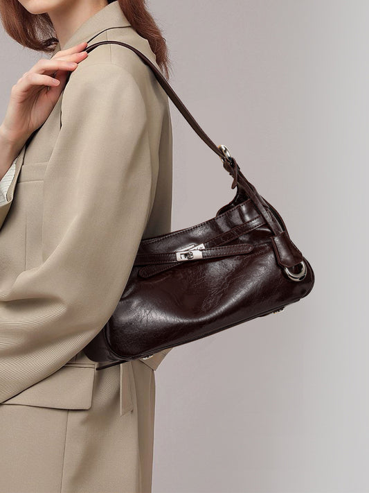 Lock Commuting Crossbody Single Shoulder Underarm Bag