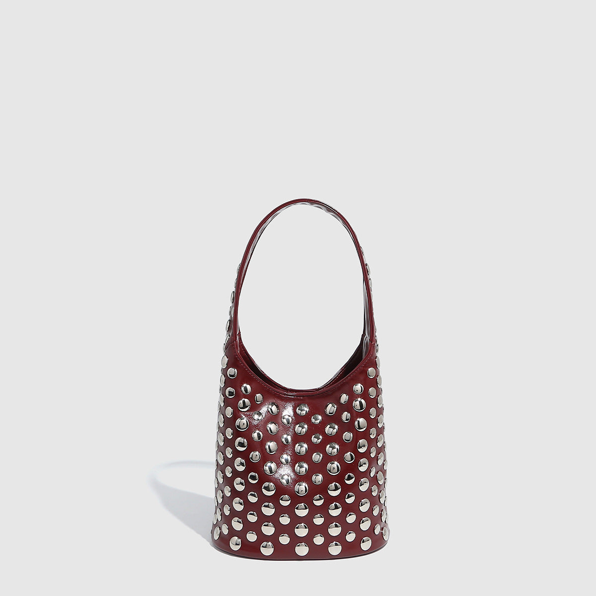 Premium Tortoiseshell Rivet Handbag Bucket