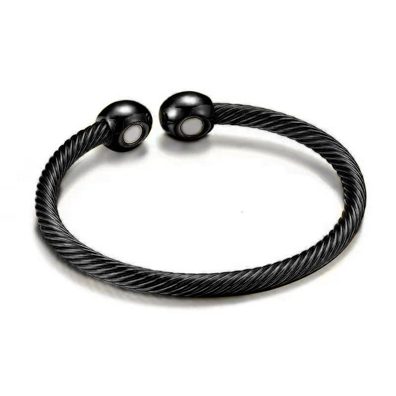 Open Magnet Couple Adjustable Thread Wristband