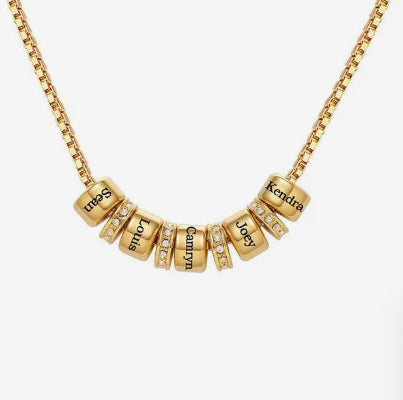 Fashion Diamond Engraved Stainless Steel Necklace Personalized Women's Everyday Pendant