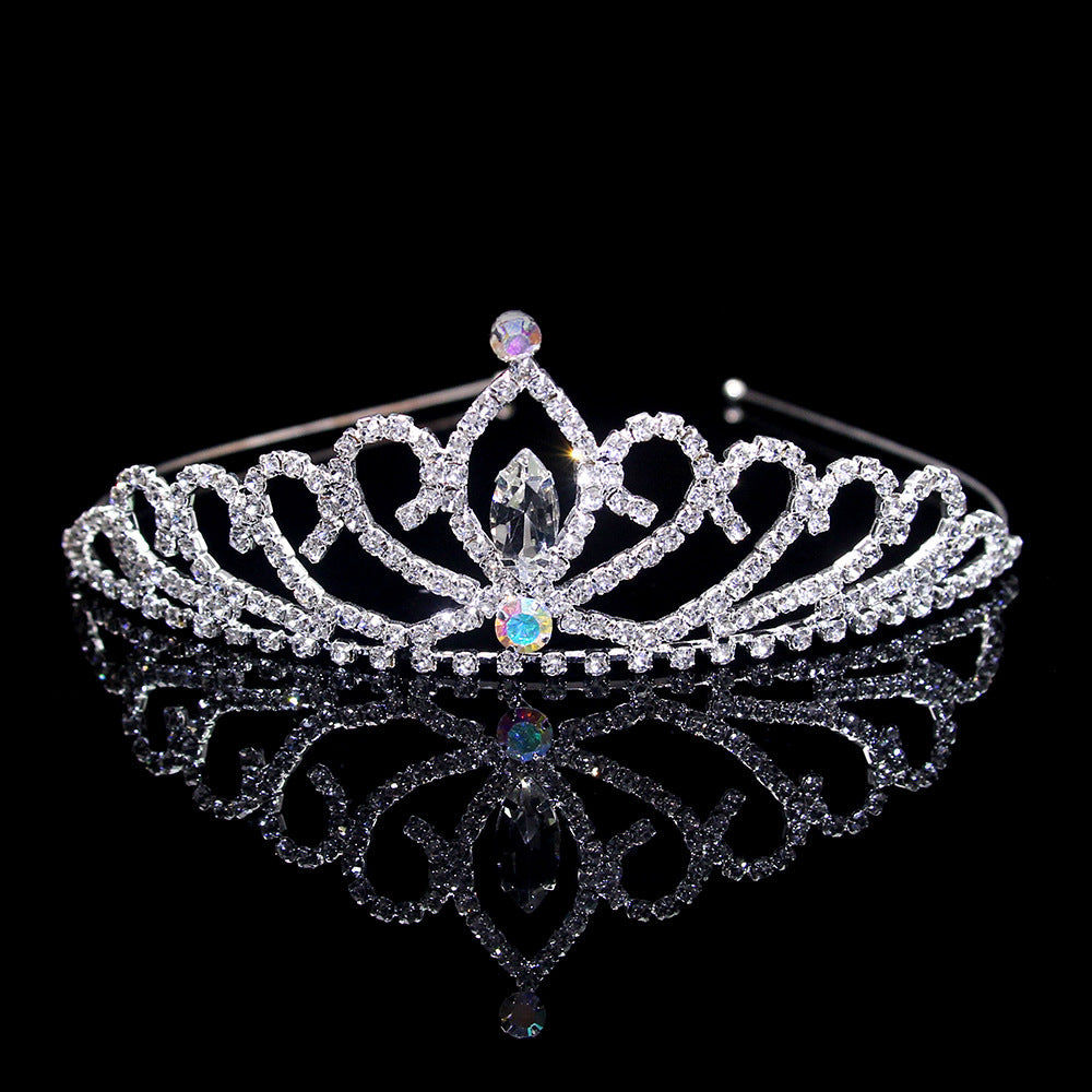 Crown Women's Hollow Claw Chain Rhinestone Princess Tiara Hairband