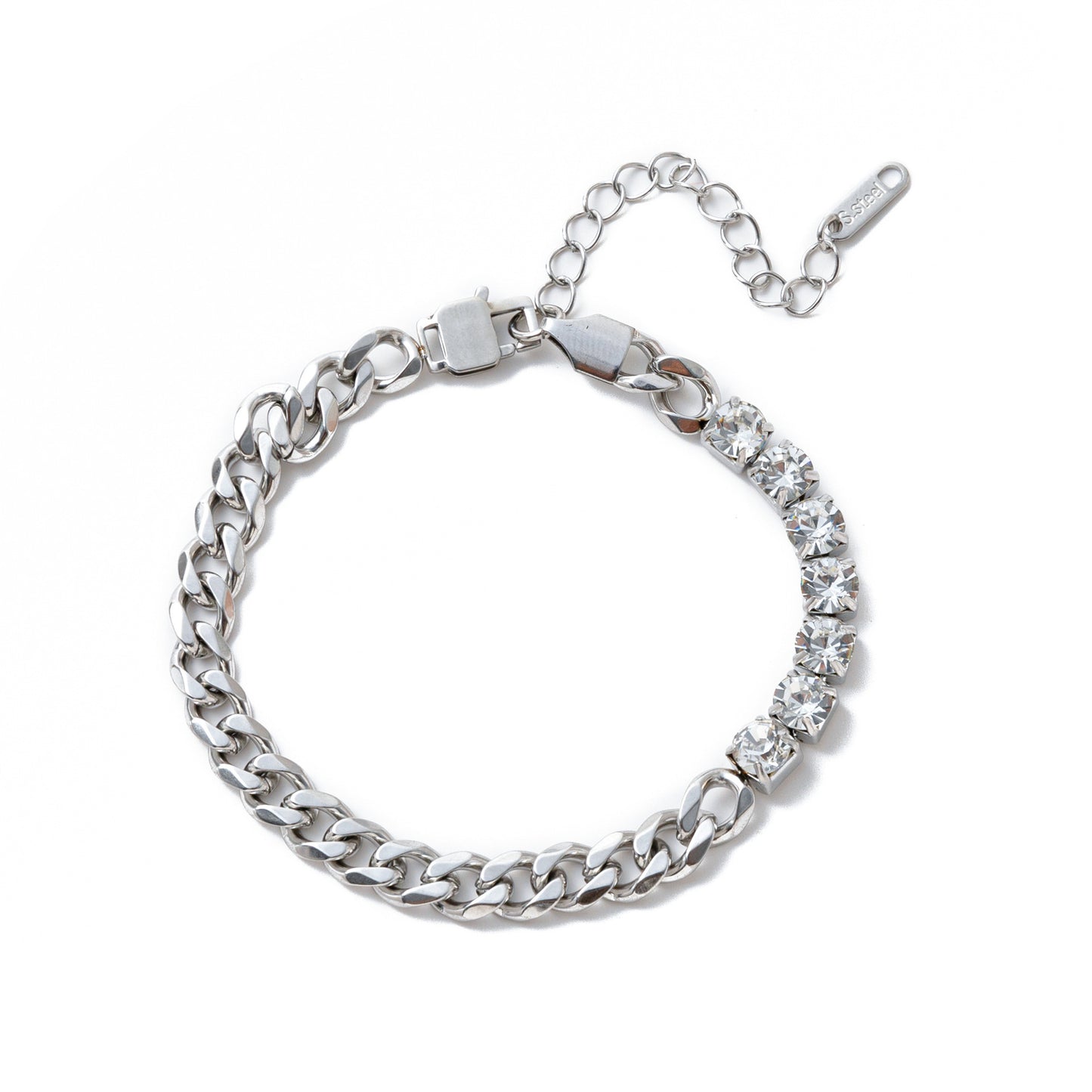 Electroplating Gold Hip-hop Titanium Steel Bracelet Necklace Color Protection