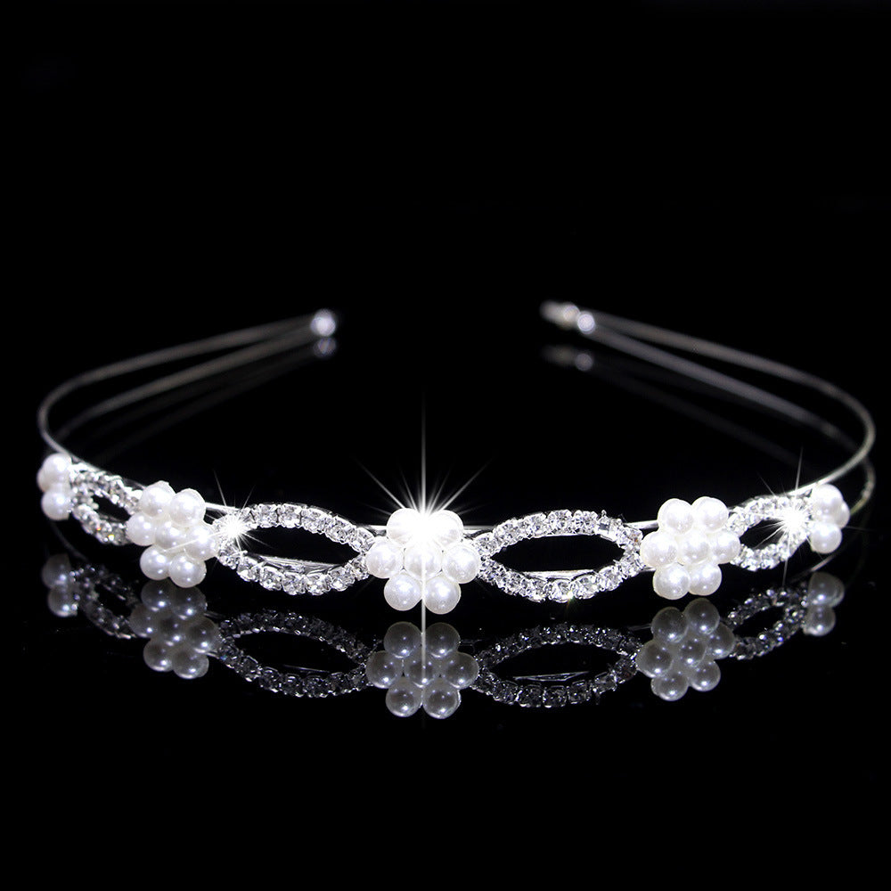 Crown Women's Hollow Claw Chain Rhinestone Princess Tiara Hairband