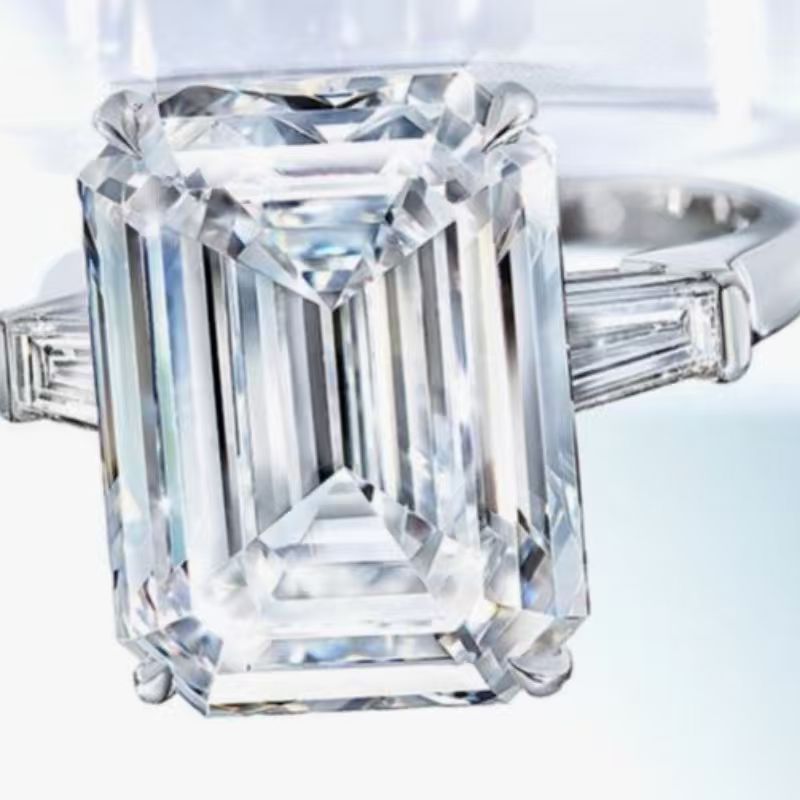 Large Rectangular Zircon Women's Ring