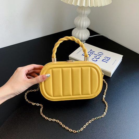 Chain Box Bag Women's Fashion Simple Portable Shoulder Messenger Bag