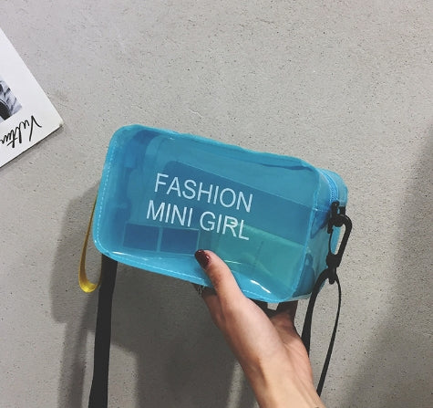 Transparent Square Fashion Trend Jelly Single Shoulder Diagonal Cross Bag