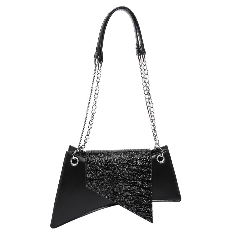 Stone Pattern Patent Leather Glossy New Square Pouch Women