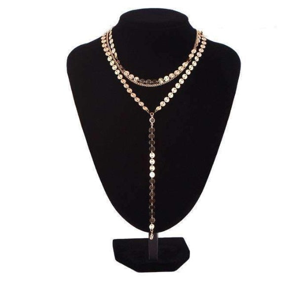 Tattoo Coin Choker One Layer Three Layers Lariat Y Chokers Rhinestone Crystal Necklace