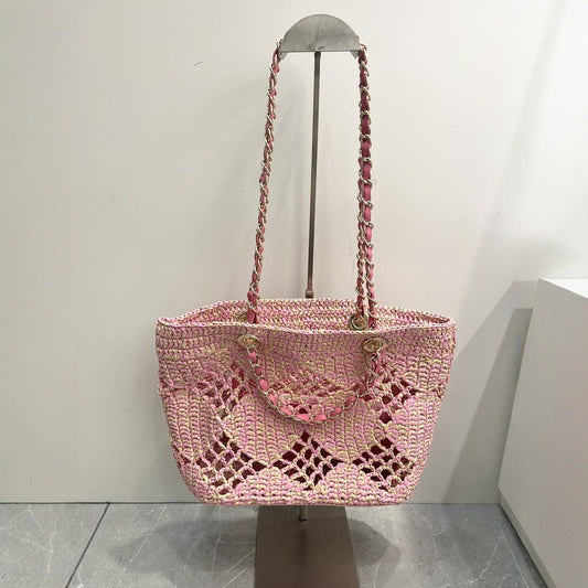 Weaving Hollow Beach New Straw Shoulder Knitted Bag