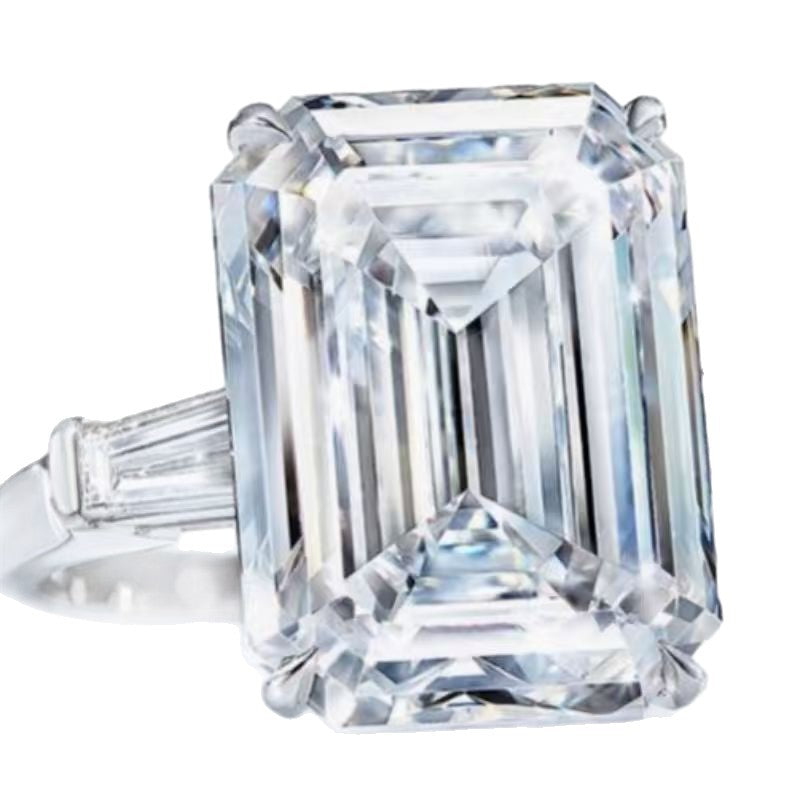 Large Rectangular Zircon Women's Ring
