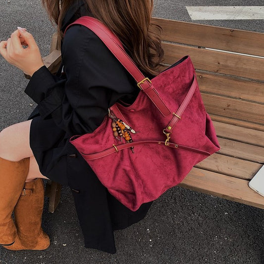 New Retro Fashion Large Capacity Shoulder Bag Women