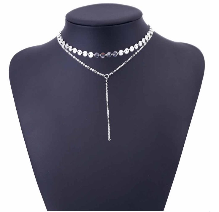 Tattoo Coin Choker One Layer Three Layers Lariat Y Chokers Rhinestone Crystal Necklace