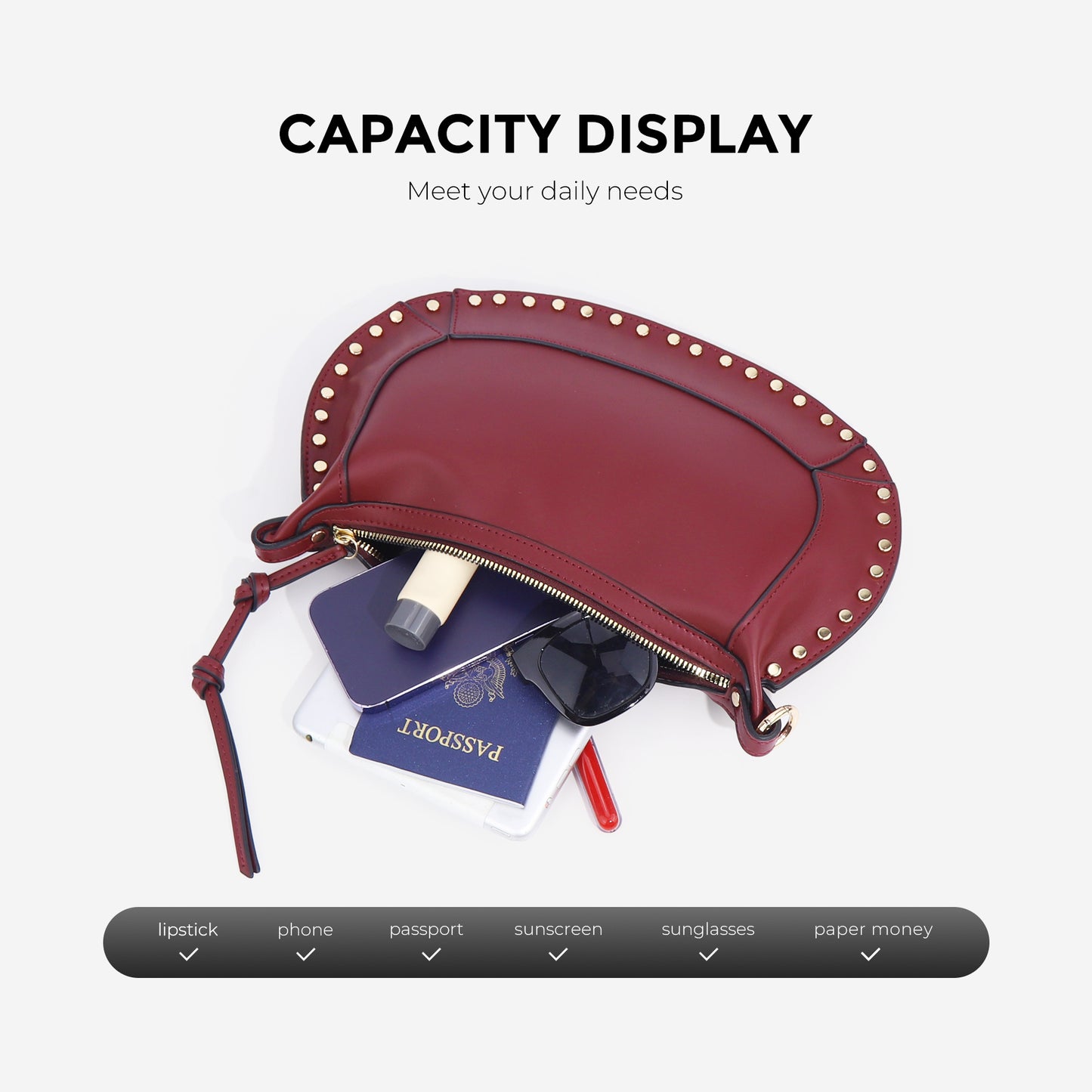 Single Shoulder Crescent Retro Women's Bag