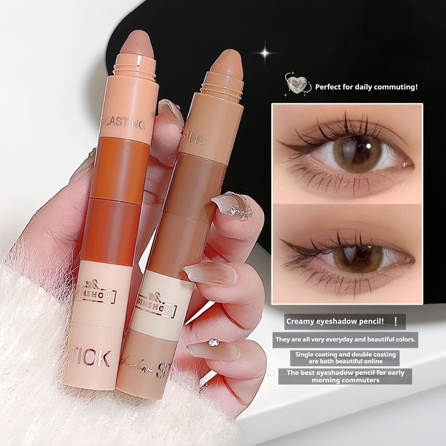 Five And Five Sections Lazy Eyeliner Pen Highlight Plain Face