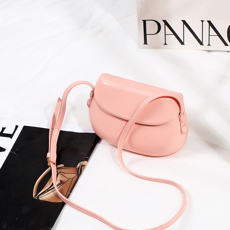 Candy Color Cute Shell Bag Ins Fashion Saddle Bags Women Shoulder Messenger Bag