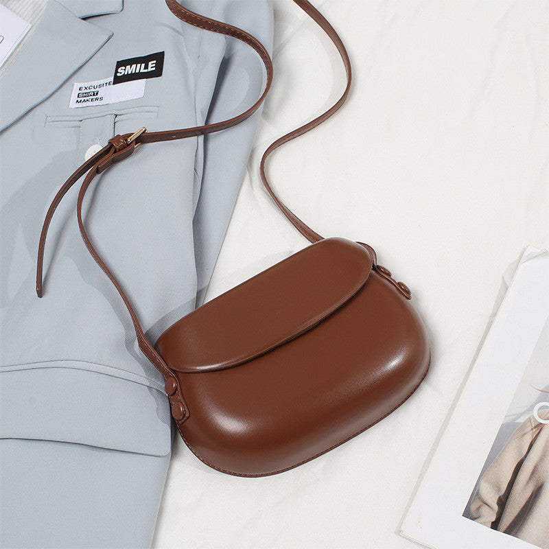 Candy Color Cute Shell Bag Ins Fashion Saddle Bags Women Shoulder Messenger Bag