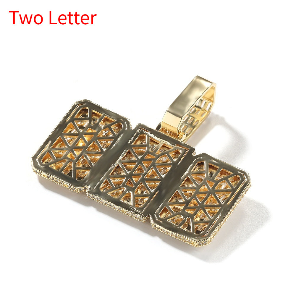 Hip-hop Copper Letter Necklace Customizable