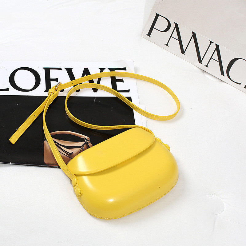 Candy Color Cute Shell Bag Ins Fashion Saddle Bags Women Shoulder Messenger Bag