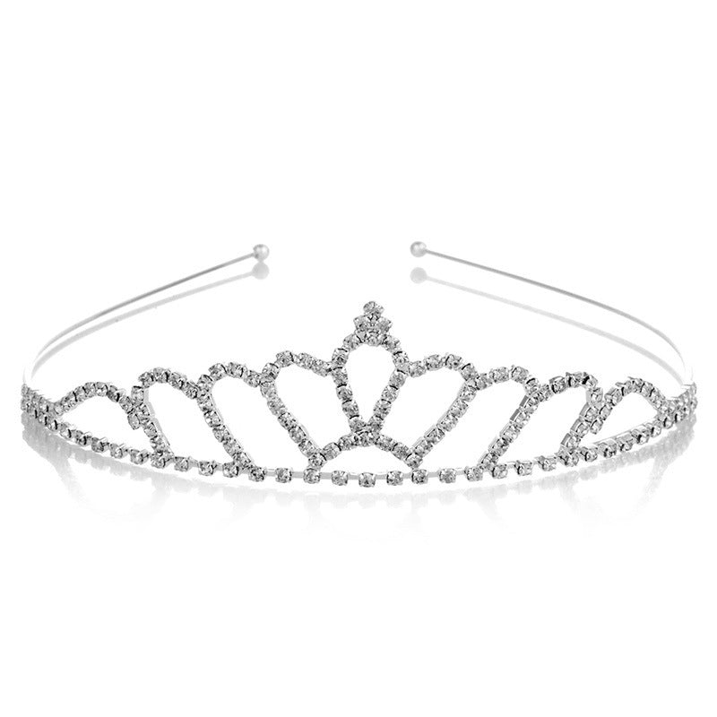 Crown Women's Hollow Claw Chain Rhinestone Princess Tiara Hairband