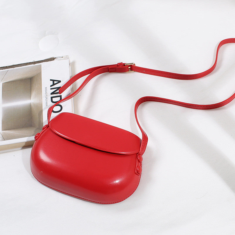 Candy Color Cute Shell Bag Ins Fashion Saddle Bags Women Shoulder Messenger Bag