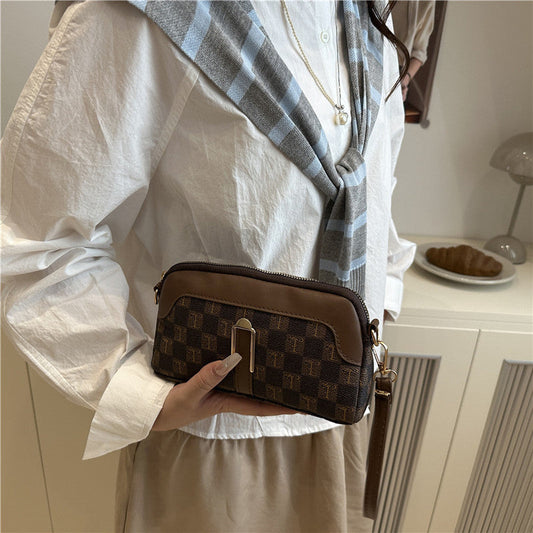 Chess Plaid Women's Bag Autumn And Winter Classic Style Portable
