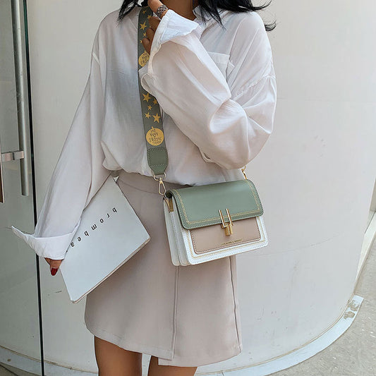 Niche Ins Internet Celebrity Women's Wide Strap Crossbody Bag